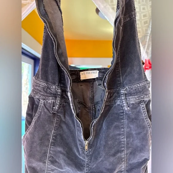 Free People Camilla Slim Bootcut Overall Jumpsuit Corduroy XS NWOT - Picture 7 of 7